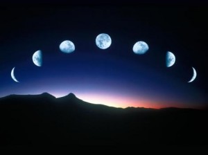 Фазы луны на одном небе